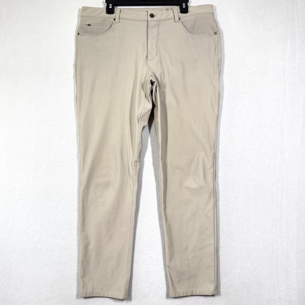 7 Diamonds Pants Mens 36x30 Infinity 7 Pocket Chino‎ Performance Flex Fit Beige
